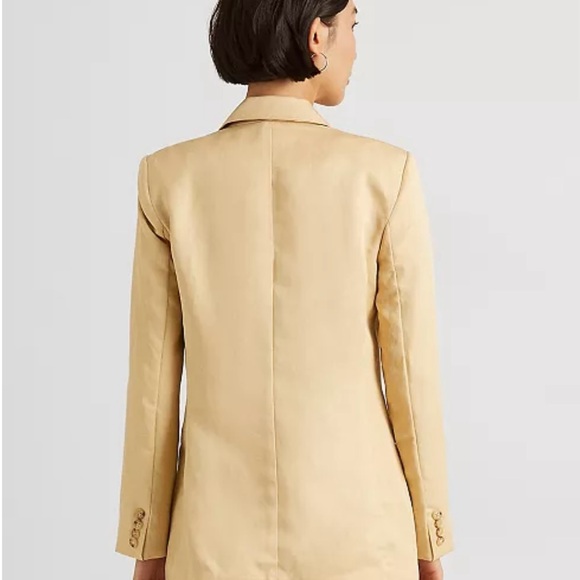 Lauren Ralph Lauren Women's Yellow Cream Double-Breasted Blazer - Picture 3 of 13